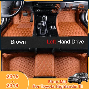 2015-2019 Подложки за краката на Toyota Highlander III 2015 2016 2017 2018 2019 Аксесоари Подложки за ляв волан