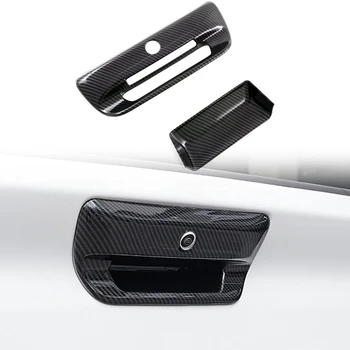 За Dodge Ram 1500 TRX 2023 2024, Задната част на капака на багажника, врата копчето, за довършителни работи на външността на колата, детайли от ABS въглеродни влакна