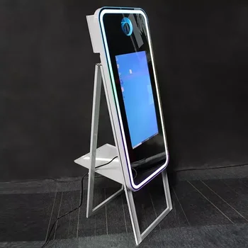 - Рефлексен Фотобудка със сензорен екран Magic Portable Photo Booth Machine Mirror Photo Booth