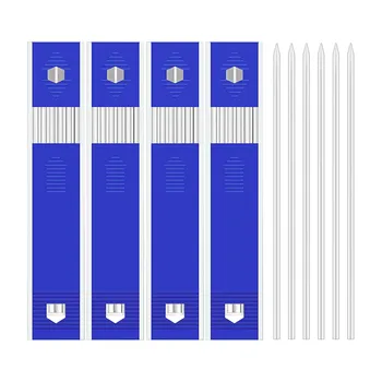 24 Парчета Грифельных на Пълнителите за Плотницких Моливи с 2.8 мм Бял цвят, Плътни Механични Дърводелски Молив За Зареждане с гориво