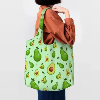 Красиви чанти-тоут с шарени авокадо за пазаруване от преработените плодове, вегетариански платно, хранителни Стоки, чанта за количка, чанта за снимки