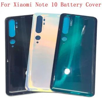 делото на отделението за батерията Стъклен панел на корпуса на задната врата Калъф за Xiaomi Mi note 10 10 Pro с обектива на камерата
