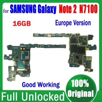 със Системата Android дънна Платка За Samsung Galaxy Note 2 дънна Платка N7100 Оригиналната Разблокированная Логическа Такса От 100% Добре Тестван
