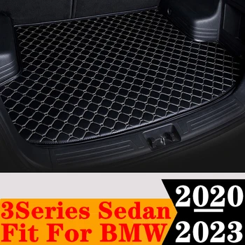 Подложка в багажника на колата за Седан BMW Серия 3 2020 2021 2022 2023 Заден Багажник Карго подложка Отзад на Багажника подложка за багаж Килим Аксесоари за интериора