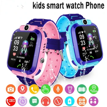 Детски умен часовник с 2 / 4G Сим-карта, СРЕЩА-тракера, SOS-камера, детски мобилен телефон, гласов чат, математическа игра, фенерче, умен часовник.
