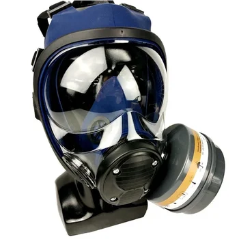 Респиратор за дишане от прах, химикали, токсични вещества, защитна маска за лицето, за защита на очите, мек силикон маска за цялото лице