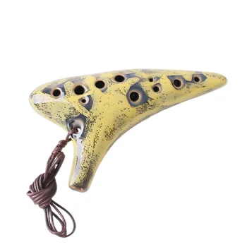 Керамичен инструмент, Ocarina Alto с дупка Подарък за начинаещ изпълнител Ocarina Gifts Music
