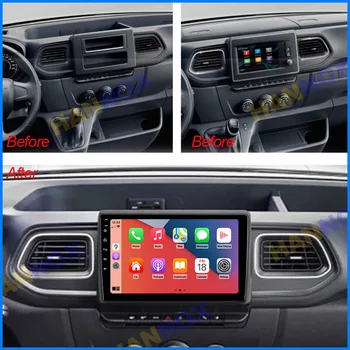 За Renault Master Nissan NV400 Opel Movano Android Автомобилен Мултимедиен Плейър Стерео WIFI BT Carplay GPS Авторадио FM RDS 2Din SWC