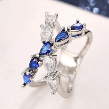 CAOSHI Стилно Луксозно Светъл пръстен с цирконием, дамски Модни Аксесоари за кръстосване на пръстите за годеж, модни бижута за дами