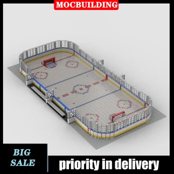 Хокей пързалка MOC City, Конькобежный редица, Монтаж на строителни блокове, Спортна колекция, Играчки, подаръци