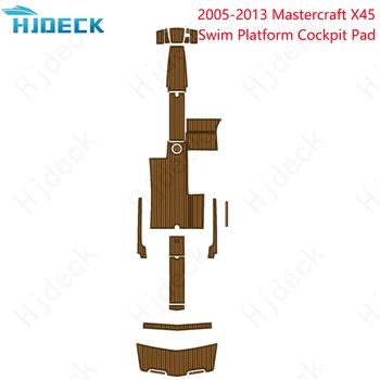 2005-2013 Мат платформа за плуване Mastercraft X45, подложка за пода от пяна EVA тиково дърво, кафяв