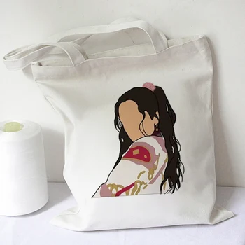 Дамски холщовая чанта Rosalia Motomami, чанта-тоут с принтом, чанти за пазаруване, с ежедневни чанти през рамо за момичета с голям капацитет