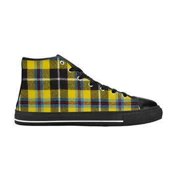 Шотландско каре Cornish Scottish Stewart Clan, модерна ежедневни тъканта, обувки, високи, Удобни дишащи мъжки и дамски маратонки с 3D принтом