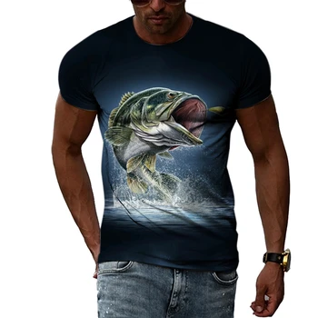 Нова лятна мода приливи и отливи, Тениски с изображението на акула, ежедневни тениски с принтом в стил хип-хоп, върхове с кръгло деколте и къс ръкав