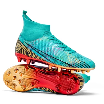 Мъжки футболни обувки, търговия на Едро, на Професионални футболни обувки FG Дишащи спортни футболни обувки на открито Маратонки Директна доставка на Унисекс