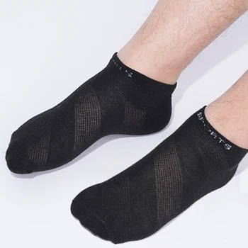 5 Двойки / лот, Мъжки чорапи до глезена, Дишащи памучни Спортни чорапи с мрежа, Ежедневни Спортни Летни Чорапи с къс ръкав, Нов стил Sokken