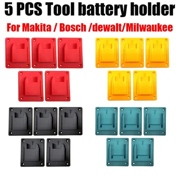 Скоба За Съхранение на Инструменти 5 Опаковки За Makita/Bosch/Dewalt/Milwaukee С Литиево-йонна Батерия 18, Държач За Тренировки, Поставка За Слотове