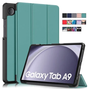 Калъф за Samsung Tab A9 8,7 см 2023 Калъф Trifold Protective Skin Кожен калъф за таблет Galaxy Tab A9 Case SM-X110 SM-X115