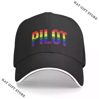 Най-добра пилотна дъга ивица. Подарък ЛГБТ. Шапка за гей-парад, бейзболна шапка, луксозна марка шапка с топлинна козирка, жени, мъже