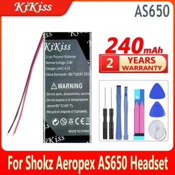 Нова батерия KiKiss капацитет 240 ма за слушалки Shokz Aeropex AS650 Digital Bateria