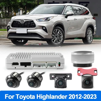 360-Градусная автомобили Супер 3D панорамна камера 1080P за Toyota Highlander 2012 2013 2014 2015 2016 2017 2018 2019 2020 2021 2022 2023
