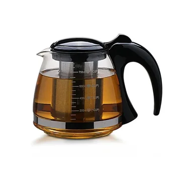 750 мл и 1200 мл Креативен Дизайн Стъклен Чайник Топлоустойчива Стъклена Кана за Чай в Чаша Puer Гайвань Набор от Манекени Pot Pots Puer