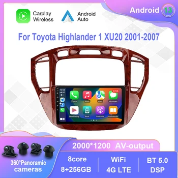 Android 12.0 За Toyota Highlander 1 XU20 2001-2007 Авто Радио Мултимедиен Плейър Навигация стерео 4G WiF Без 2din 2 din dvd