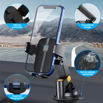 Кола за телефон 1бр, определяне на 360 °, Автомобилна стойка, табло, предното стъкло за мобилен телефон с GPS, Разнообразни Аксесоари за интериора на колата