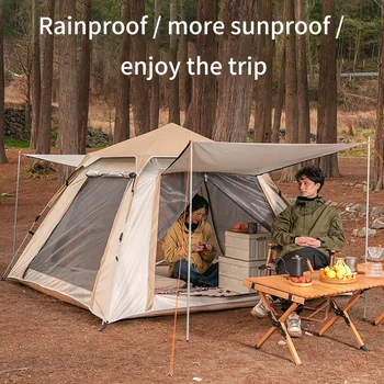 Напълно автоматична туристическа палатка за 4-6 човека, туристическа палатка One Touch, подслон на открито, Водоустойчив Водоустойчив навес, принадлежности за къмпинг