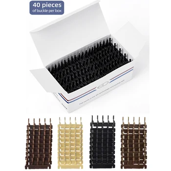 Катарами за удължаване на косата 6D за изграждане на човешки косъм 6D Сменяеми инструменти 1st 2st Black Brown Забавно 40 бр./опаковане.