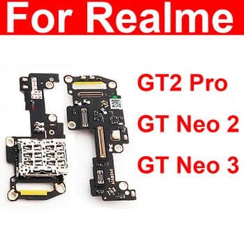 Слот за SIM-карти Микрофон Такса За Realme GT2 Pro GT Neo 2 3 Микрофон Такса За Свързване на Сим-карти Детайли Flex Кабел