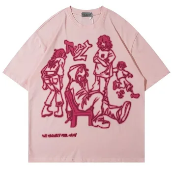 Японската Тениска Harajuku за мъже в стил Хип-хоп, Градинска облекло за двама, Забавни Тениски с изображение на Аниме 2023, Мъжки дрехи 티셔츠