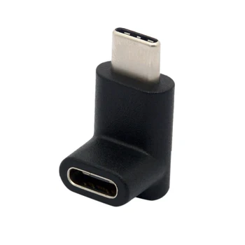 90-градусов Адаптер Type C, Адаптер USB C от мъжа към Жената С Наклон Нагоре и надолу USB-C USB Адаптер 3.1 Type-C Конектор