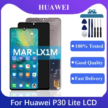 За Huawei P30 lite LCD дисплей С touch screen Digitizer В събирането На Huawei P30 lite MAR-LX1M, MAR-AL00 Подмяна на екрана на дисплея