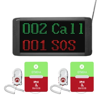 KOQI Настроила руската система за безжичен Бутон за повикване на спешна помощ в болницата, устройство на аудио разговор с приемник станция медицински сестри