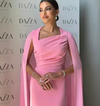 Розово квадратен силует, рокли за абитуриентски бал в стил русалка с дължина до пода, вечерна рокля за официални събития 2024, Саудитска Арабия, секси вечерна рокля
