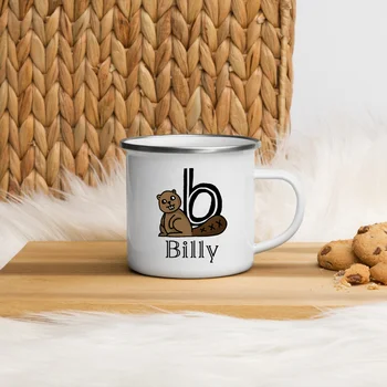 Персонални потребителско име с изображение на животно, най-добър оригинален и забавен подарък за нея (него) Чаши за чай, кафе, чаши за горещ шоколад