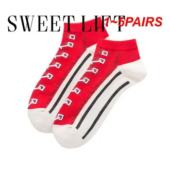 1-5 ЧИФТА летни удобни спортни чорапи от най-високо качество на платното, къси чорапи, лятна мода, задължителни спортни чорапи, Универсални модерен