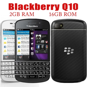 Оригинален отключени BlackBerry Q10 (-1-3-5 Мобилен телефон с 2 GB RAM памет 16 GB ПАМЕТ и 8-Мегапикселова Мобилна Камера, QWERTY Клавиатура Панел на смартфон Bluetooth
