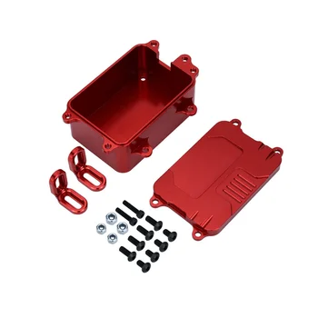 Метална кутия-приемник, резервни части за обновяване на ESC Box, подходящи за радиоуправляемой верижната машина SCX10 1/10, червен