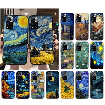 Калъф за телефон Van Gogh Starry Night за Xiaomi Redmi Note 12S 12 Pro 11S 11 10 Pro 10S Redmi 10 9 9C 9T 9A Funda