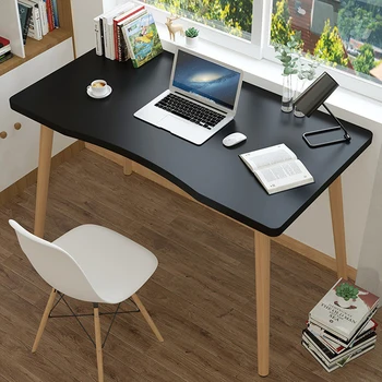 Модерен домашен компютър часа в скандинавски стил, Проста спалня, офис, работно бюро, Ергономия, Вогнутый ъгъл кръгла маса под формата на дъга