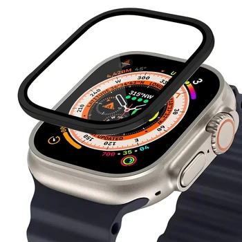 Защитно Фолио за дисплея на Apple Watch Case Ultra 49 мм Аксесоари Метална Рамка От Алуминиева Сплав + HD Закалено Стъкло iWatch Case 49 мм