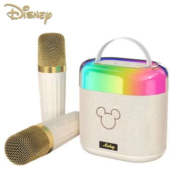 Disney Mickey Minnie Безжична Bluetooth аудио Ktv Kara Ok Double Wheat Припев Стерео TF карта преносим високоговорител микрофон комплект