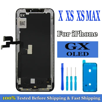 GX AMOLED LCD За iPhone X XS-XS Max Дисплей True Tone С 3D Сензорен Екран За iPhone X XS-XS MAX OLED Pantalla Digitizer