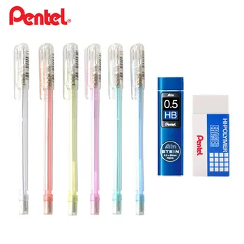 Pentel A105 0,5 мм, Механичен Молив 0,5 HB Набор от Ластиков За попълване на Моливи За Начално Средно Училище Механични Моливи Канцеларски материали