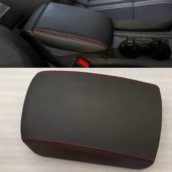 Автомобилна кожена подплата на седалката на централната конзола, капачка подлакътник, защитен калъф, кутията подлакътник на централната конзола за Hyundai Sonata NF