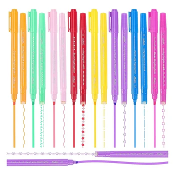 16 Бр. бисквитки-маркери с две топчета, комплект дръжки с 8 различни завои за colorization, за деца