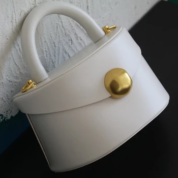 Модна дизайнерска чанта-калъф \ Дамски чанти-тоут от естествена кожа, просто женствена чанта през рамо от естествена кожа, новост 2023 година