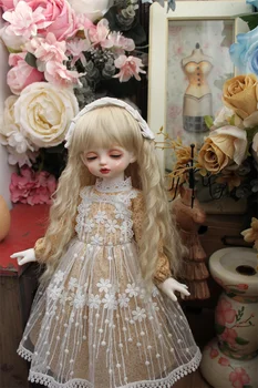 Облекло за кукли BJD Подходящ за размера на 1/3 1/4 1/6 Blythe, завързана пасторальный костюм с цветен модел, поли, аксесоари за кукли